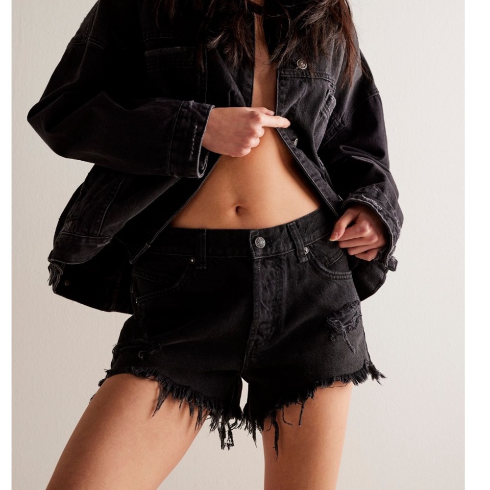 We The Free Now or Never Denim Shorts- Black